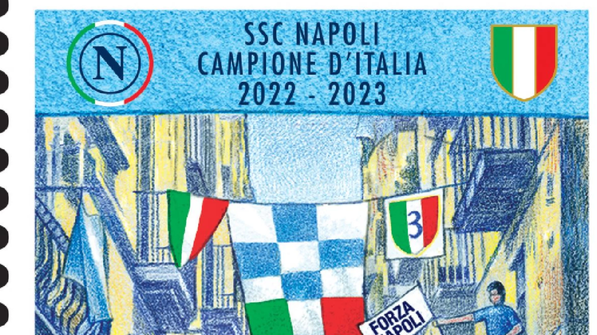 Poste Italiane: emissione speciale francobollo celebrativo dedicato al Napoli in vendita da oggi.
